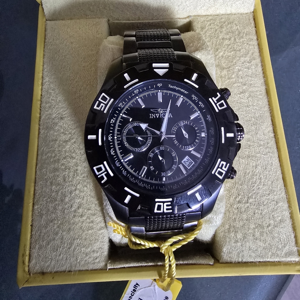 Invicta Black Chronograph Watch